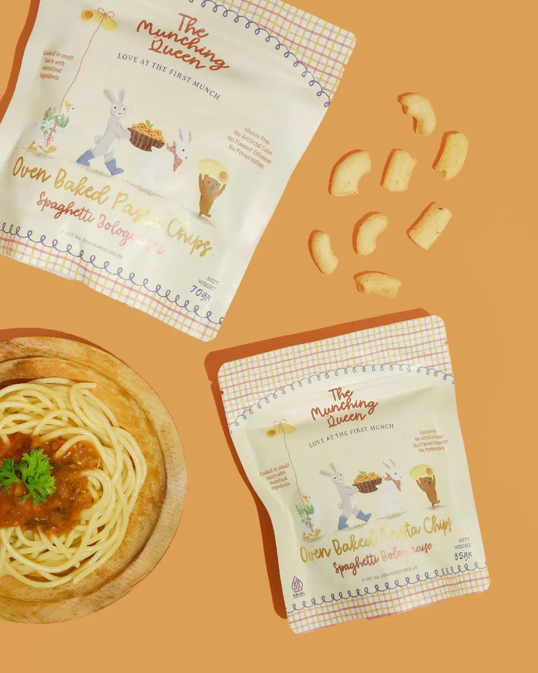 The Munching Queen Oven Baked Pasta Chips